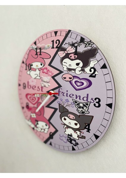 Best Friends Kuromi Duvar Saati modelleri