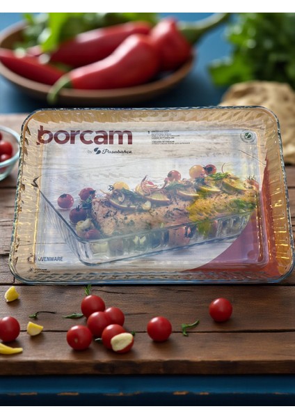 Borcam Fırın Kabı Tekli Isıya Dayanıklı