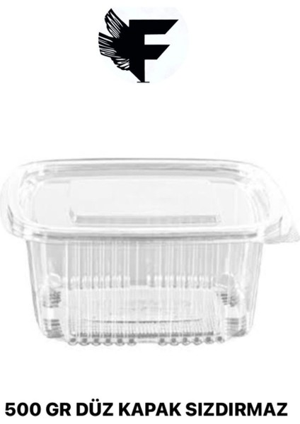 500G Tek Kullanımlık Kapaklı Plastik Kase, 10'lu Paket, Beyaz fırsatları