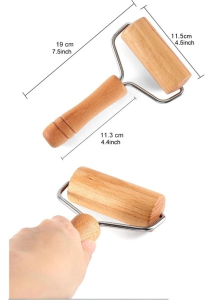 Ahşap Saplı Rulo Hamur Açıcı Merdane, Pürüzsüz ve Hafif Silindir fiyatları