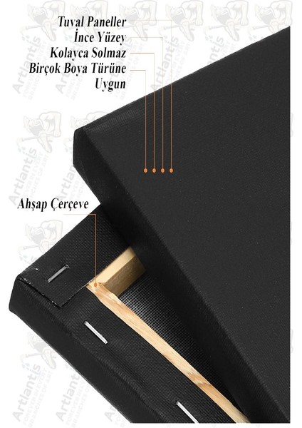 Siyah Tuval 15X15 cm 1 Adet Astarlı Kare Tuval Resim Tuvali Siyah 15*15 cm Tual Akrilik Yağlı Boya Için Ideal fiyatları