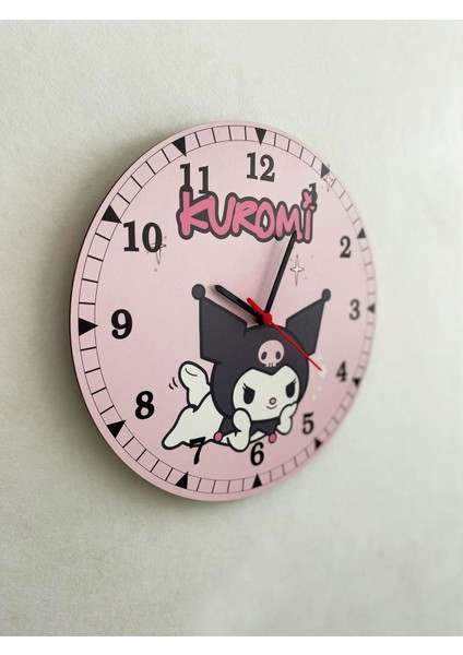 Kuromi Pembe Duvar Saati modelleri