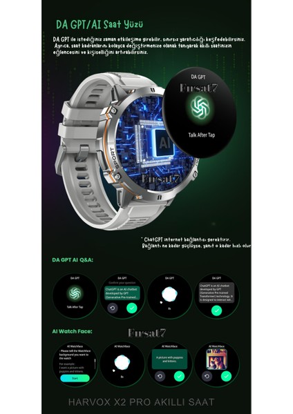 Watch X2 Pro Akıllı Saat Iphone ve Android Tüm Telefonlara Uyumlu 100 Şarj Süreli Akıllı Saat