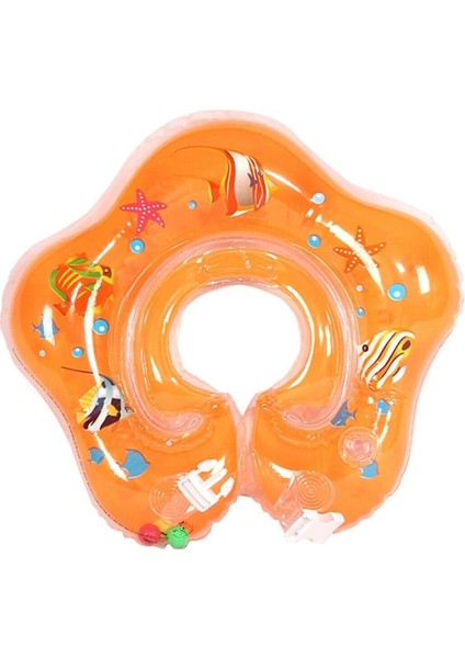 Turuncu Bebek Yüzme Boyun Simidi Emniyetli ve Konforlu Güvenli Kullanım