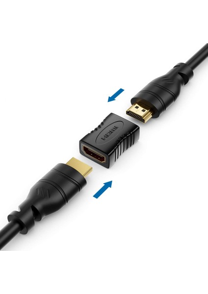 HDMI Kablo Uzatma Ekleme Aparatı Konnektör Dişi/dişi Birleştirir Ek Yapar 4K 1080P (2 Adet)