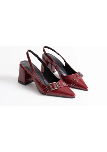Keira Bordo Rugan Kadın Topuklu Ayakkabı fiyatları
