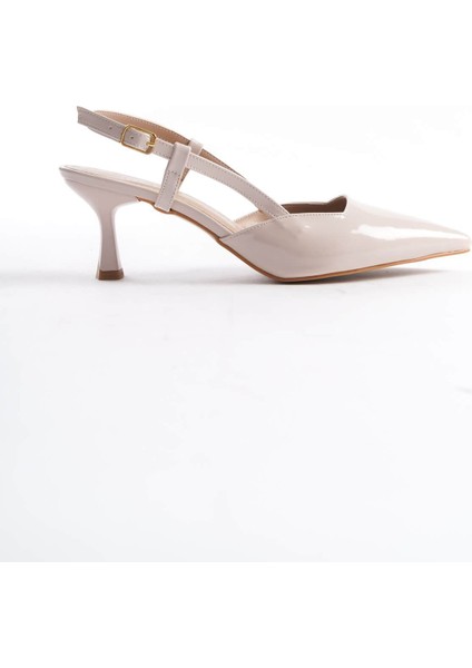 Mira Kadın Bej Rugan Topuklu Ayakkabı modelleri