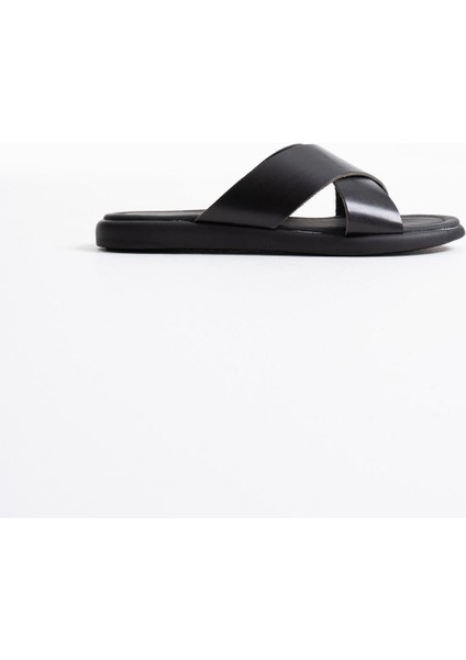 Weasley Siyah Hakiki Deri Terlik