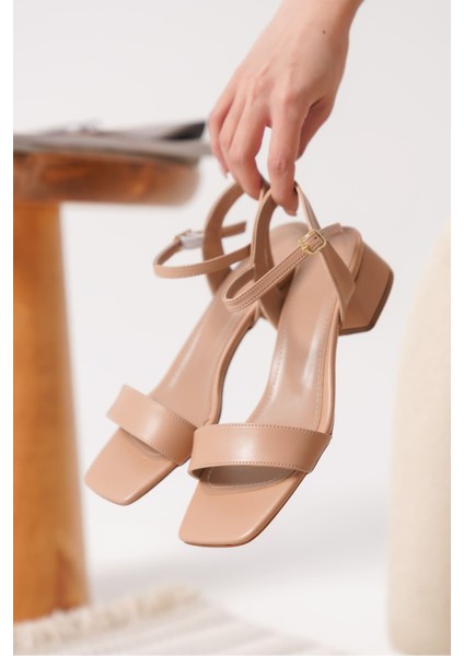 Date Kadın Mat Nude Topuklu Sandalet modelleri