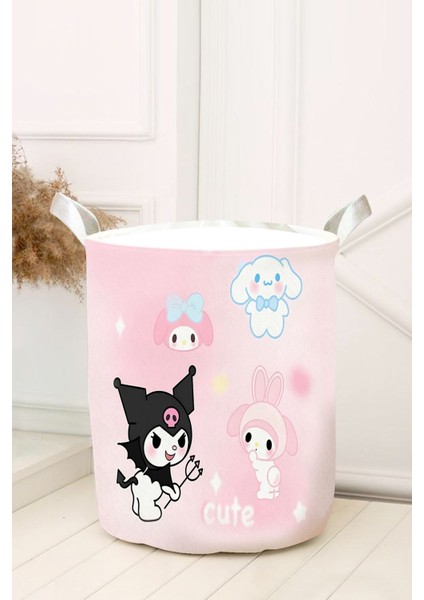 Pembe Sanrio Karakterleri Oyuncak Sepeti ve Oda Düzenleyici