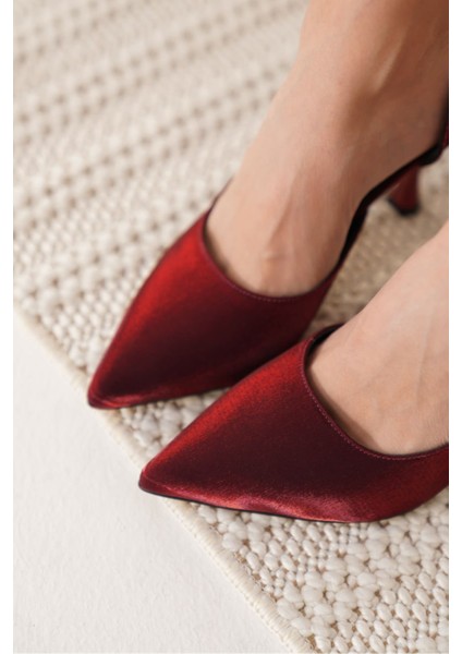 Angela Kadın Kırmızı Topuklu Ayakkabı modelleri