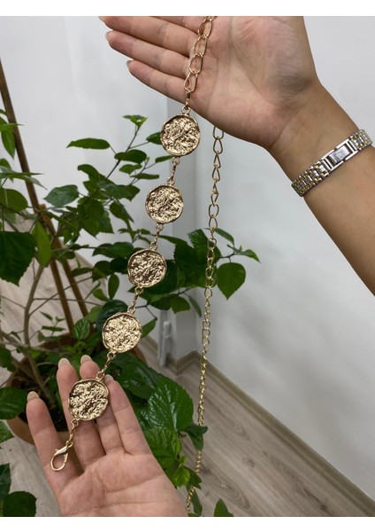 Altın Renkli Yuvarlak Figürlü Kemer