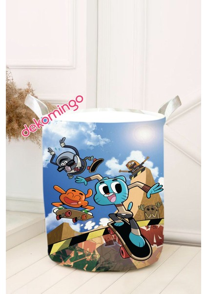 Gumball Desenli Çocuk Oyuncak Sepeti