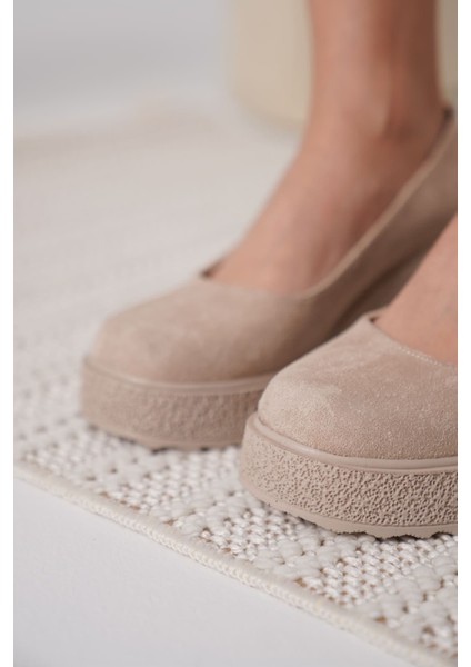 Talya Kadın Bej Süet Günlük Ayakkabı indirimleri