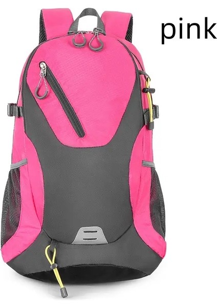 Yeni 40L Açık Yürüyüş Sırt Çantası Klasik Erkekler Kadınlar Su Geçirmez Seyahat Sırt Çantası Hafif Kamp Omuz Çantası Dağcılık Çantası Renk: Pembe (Yurt Dışından)