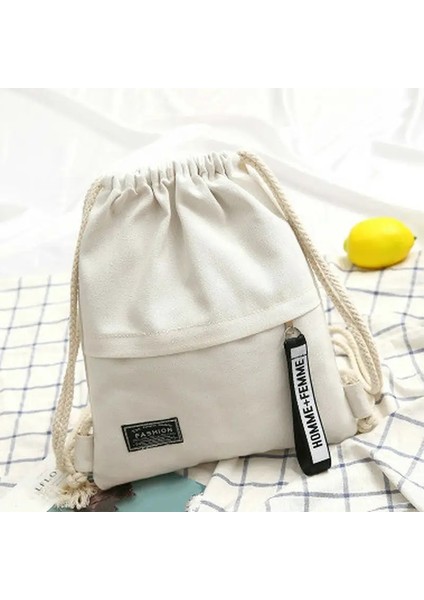 Canvas Okul Çantası Çift Omuz Çekme Sırt Çantası Çizme Cep Telefonu Taşınabilir Gündelik Sırt Çantası Kadın Erkekler Seyahat Sırt Çantası-Zmtcolor: Sarı (Yurt Dışından)