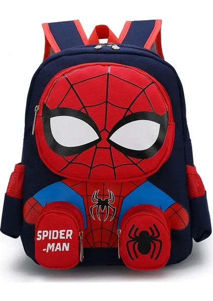 Örümcek Adam Sırt Çantaları Süper Kahramanlar Öğrenci Okul Çantası Karikatür 3D Stereo Anaokulu Sırt Çantası Çocuk Seyahat Çantası Hediye Renk: D (Yurt Dışından)