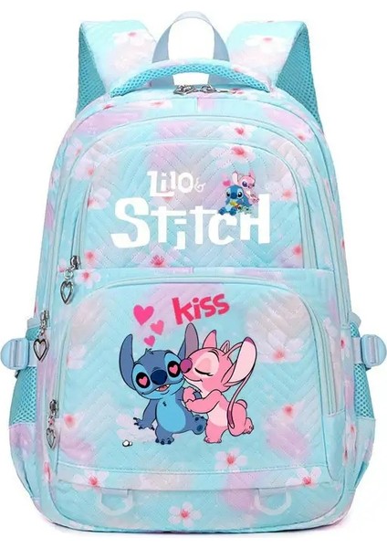 Disney Lilo Stitch Okul Sırt Çantası Öğrenci Genç Kitap Çantaları Erkek Kız Kadın Rucksack Sırt Çantası Seyahat Mochila Escolar Renk: Blue1 (Yurt Dışından)