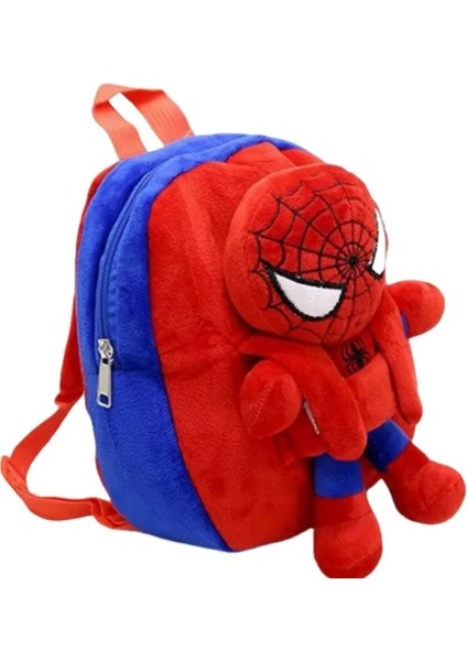 Örümcek Adam Sırt Çantaları Süper Kahramanlar Öğrenci Okul Çantası Karikatür 3D Stereo Anaokulu Sırt Çantası Çocuk Seyahat Çantası Hediye Kol: Peluş (Yurt Dışından)