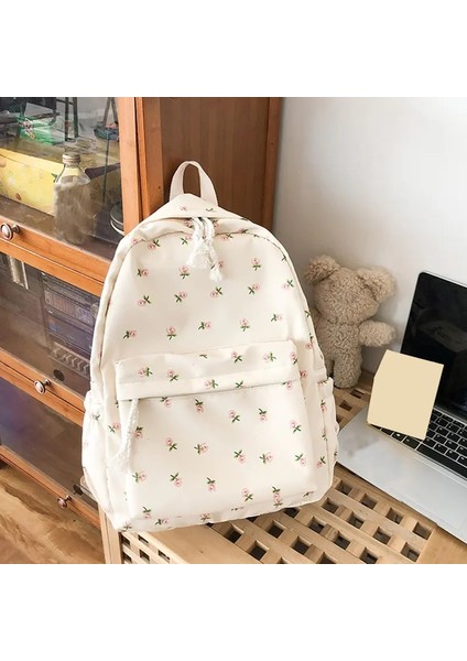 Kore Versiyonu Naylon Floral Sırt Çantası Okulu Çiçek Moda Sırt Çantası Ortaokul Sırt Çantası Seyahat Bagcolor: Miniflower (Yurt Dışından)