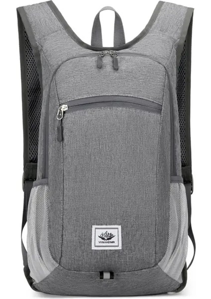 Taşınabilir Katlanabilir Sırt Çantası, Erkekler Kadınlar Ultra Hafif Katlanır Çanta, Açık Tırmanma Bisiklet Yürüyüşü Yürüyüş Sırt Çantası Seyahat Gün Çantası Renk: Açık Gri (Yurt Dışından)