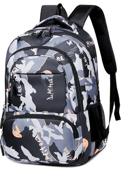 15 Inç Çok Fonksiyonlu Sırt Çantası Şık Yıkanabilir Oxford Bez Bilgisayar Çantası Gri Turuncu Mavi-Yeşil Öğrenci Sırt Çantası Unisex Renk: Gri (Yurt Dışından)