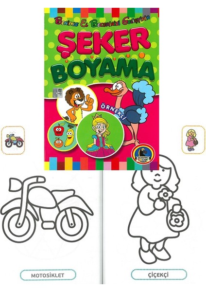 Örnekli Şeker Boyama Kitabı Kalın