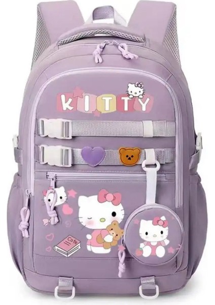 Hello Kitty Sırt Çantası Kadınlar Için Genç Kız Çocuk Çocuk Okulu Kitap Çantaları Tatlı Yumuşak Seyahat Sırt Çantası Mochila Escolar Renk: Resim Renk (Yurt Dışından)