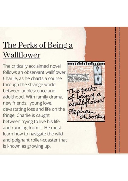 The Perks Of Being A Wallflower - Stephen Chbosky modelleri