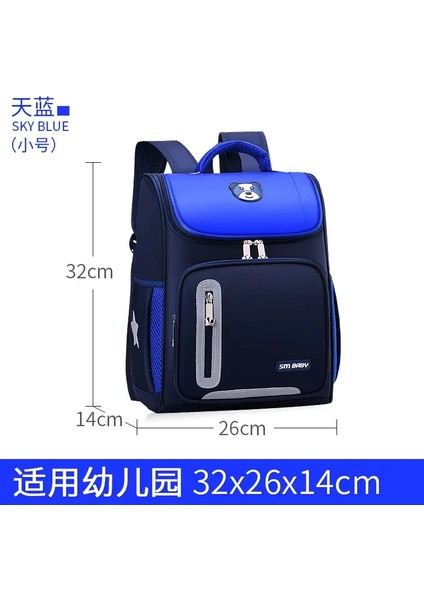 Çocuk Torba Ilköğretim Okulu Öğrenci Schoolbag Omurga Koruma Yük Azaltma Kız Çocuk Çocuk Uzay Okul Çantası Omuz Çantası Sırt Çantası: Mavi-S (Yurt Dışından)