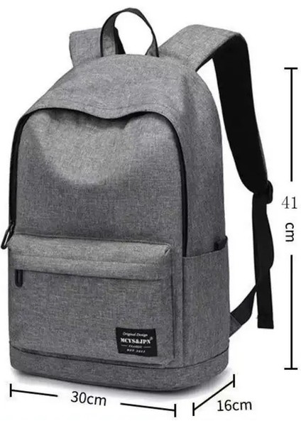 15 Inç Çok Yönlü Sırt Çantası Moda Siyah Gri Oxford Bez Bilgisayar Çantası Yıkanabilir Seyahat Çantası Unisex Bagcolor: Siyah (Yurt Dışından)