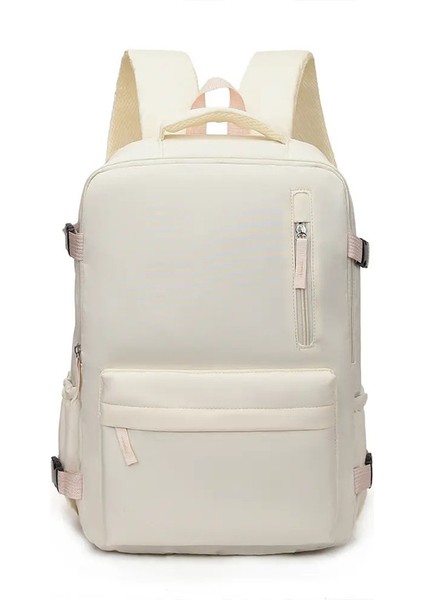 Sırt Çantası, Kısa Mesafeli Seyahat Çantası, Büyük Kapasiteli Sırt Çantası, Iş Seyahati Bagaj Çantası, Bilgisayar Çantası, Özel Ders Sırt Çantası Rengi: Beyaz (Yurt Dışından)