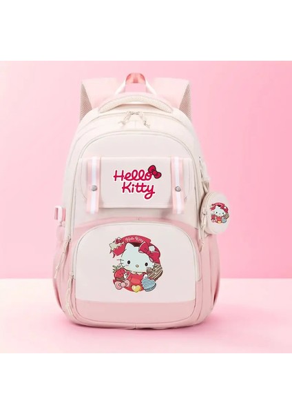Hello Kitty Preppy Style Sırt Çantası, Naylon Para Çantası ile Naylon Okul Çantası, Büyük Kapasiteli Katlanabilir Açık Day Pack School Outdoor Usecolor: Pink-A (Yurt Dışından)