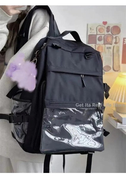 Italife Gizli Ita Torba Bebek Için 20 cm Çanta ile Büyük Çift Temizli Cepler Kız Öğrenci Çantası 15.6 Inç Dizüstü Bilgisayar H252 Rolor: Bej-Bag/boyut: Çanta ile Backpack (Yurt Dışından)