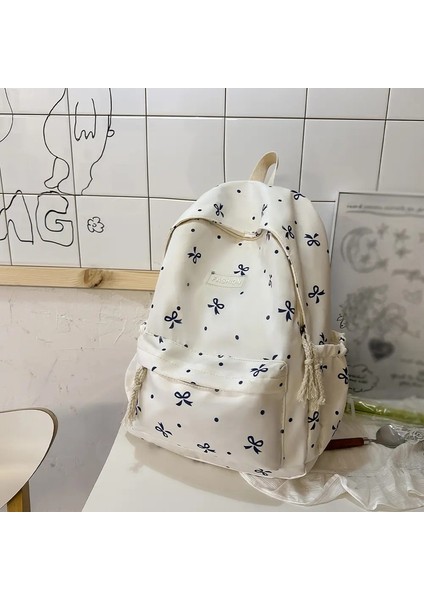 Kadınlar Sırt Çantası Yeni Küçük Taze Yay Okulu Çantası Kore Versiyonu Öğrenci Sırt Çantası Hafif Basit Büyük Kapasiteli Backpackcolor: Baiheihua (Yurt Dışından)