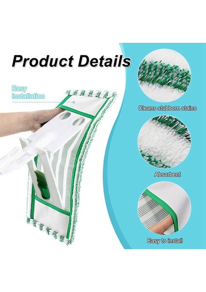 Islak ve Kuru Mikrofiber Paspas Yedekleri, 6'lı Paket Mikrofiber Paspas Yedekleri, Yeniden Kullanılabilir Yıkanabilir Toz Paspas Pedleri (Yurt Dışından) fırsatları