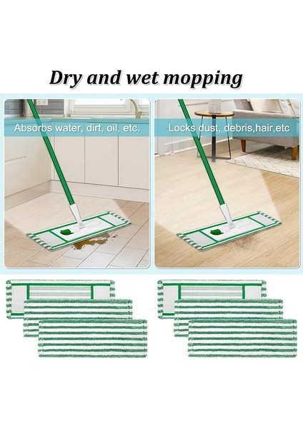 Islak ve Kuru Mikrofiber Paspas Yedekleri, 6'lı Paket Mikrofiber Paspas Yedekleri, Yeniden Kullanılabilir Yıkanabilir Toz Paspas Pedleri (Yurt Dışından) indirimleri