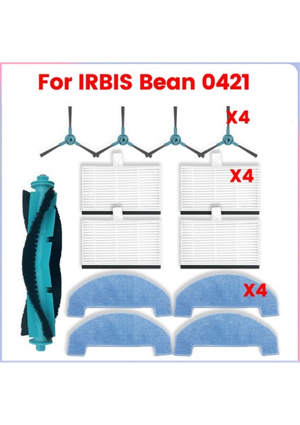 Irbıs Bean 0421 Vakum Parçaları Ana Silindir Yan Fırça Hepa Filtre Paspas Bezi Aksesuarları (Yurt Dışından)