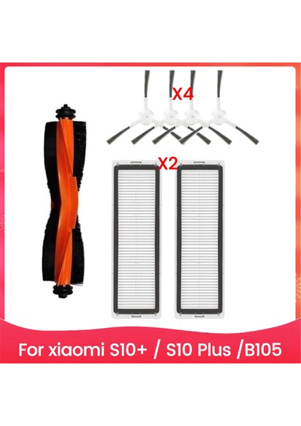 Robot Süpürge S10+ / S10 Plus / B105 Aksesuarları Ana Yan Fırça Hepa Filtre Paspas Bezi Yedek Parçaları (Yurt Dışından)