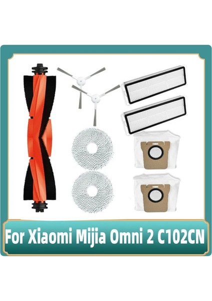 Omni Robot Süpürge Paspası 2 C102CN Aksesuarları Için 9 Adet Yedek Parça Ana Yan Fırça Filtre Paspas Toz Torbası (Yurt Dışından) fiyatları