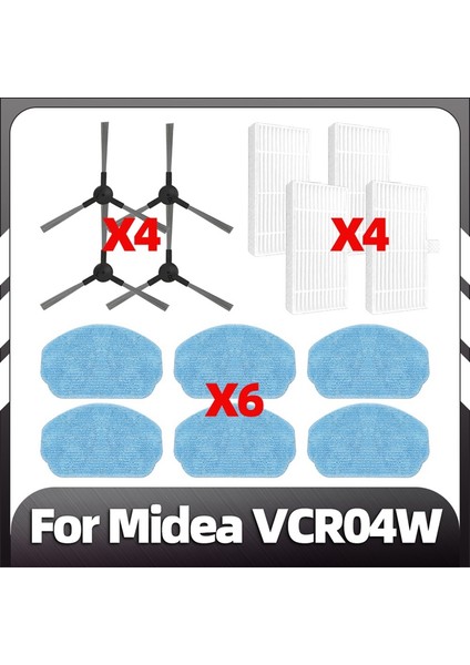 VCR04W Robot Süpürge Yedek Parçaları Yan Fırça Paspas Bezi Hepa Filtre Yedek Parça Aksesuarları (Yurt Dışından) fiyatları