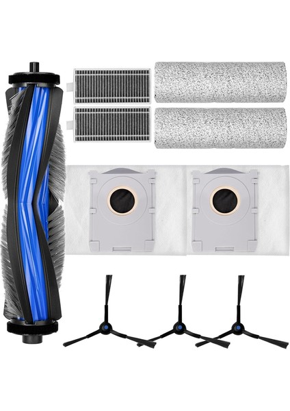 X8 Pro Omni Elektrikli Süpürge Için 10 Adet Yedek Parça, Ana Fırça, Hepa Filtreler, Toz Torbaları, Yan Fırçalar (Yurt Dışından) fiyatları