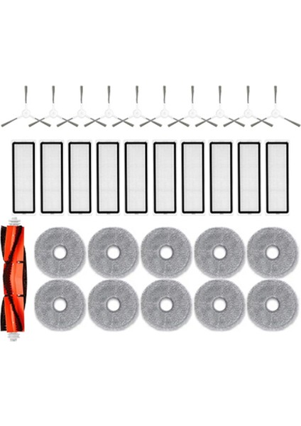 Robot Süpürge S10+ Plus B105 / S20+ Plus Yedek Parça Aksesuarları Ana Yan Fırça Hepa Filtre Paspas Bezi (Yurt Dışından)
