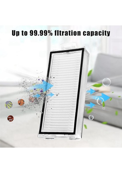 Q8 Max+/q8 Max/q5 Pro/q5 Pro+Robot Süpürge Silindiri Yan Fırça Filtresi Paspas Pedi Toz Torbası Için 18 Adet Yedek Parça (Yurt Dışından) fırsatları