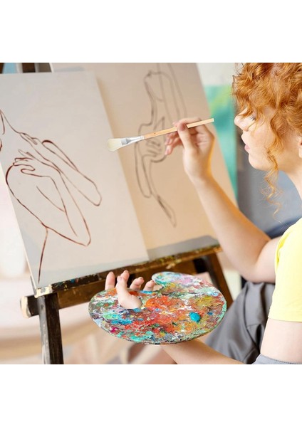 Akrilik Boyama Için Paspas Fırçası, Çeşitli Boyutlarda Akrilik Boya Fırçası Seti, Ahşap Saplı Karıştırma Paspas Fırçaları, 7 Parça Set (Yurt Dışından) fırsatları