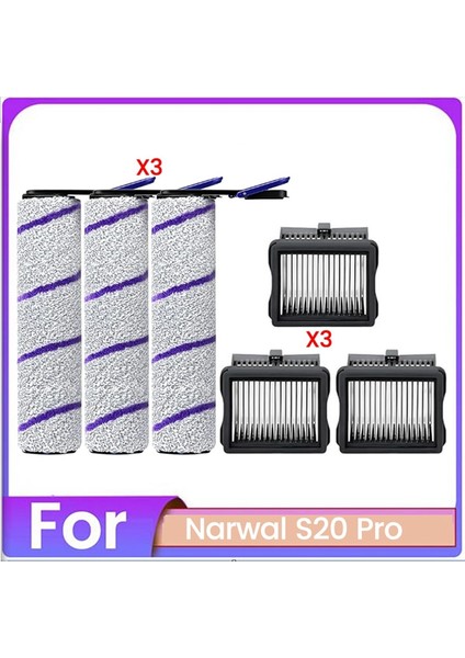 S20 Pro Islak Kuru Elektrikli Süpürge Aksesuarları Kiti Hepa Filtreleri ve Fırça Silindirlerini Içerir (Yurt Dışından) fiyatları