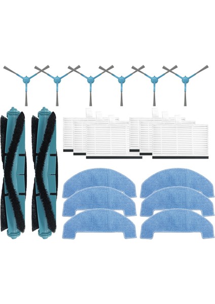 EXVAC700 Yedek Parça Aksesuarları Ana Yan Fırça Paspas Bezi Filtre (Yurt Dışından)