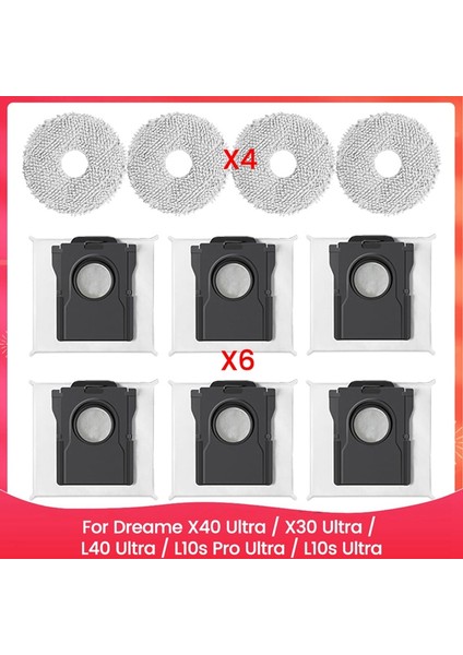 X40 Ultra / X30 Ultra / L40 Ultra / L10S Pro Ultra / L10S Ultra Elektrikli Süpürge Paspas Torbaları Için Yedek Parçalar (Yurt Dışından) fiyatları