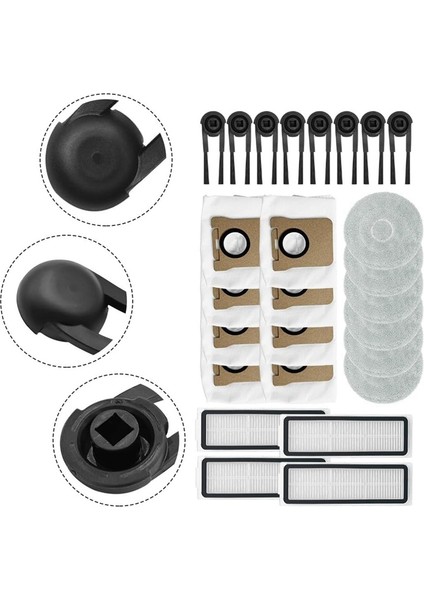 M40S / OV31CN Robot Süpürge Için Aksesuar Kiti, Yedek Parçalar Yan Fırça Hepa Filtre Paspas Bezi Toz Torbaları (Yurt Dışından) modelleri