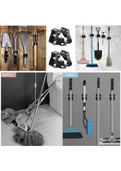 Bahçe Çamaşır Odasında Paspas ve Süpürgeyi Düzenlemek Için 10 Adet Paspas ve Süpürge Tutucu, Süpürge Tutucu, Süpürge Tutucu Duvar Montajı (Yurt Dışından) indirimleri